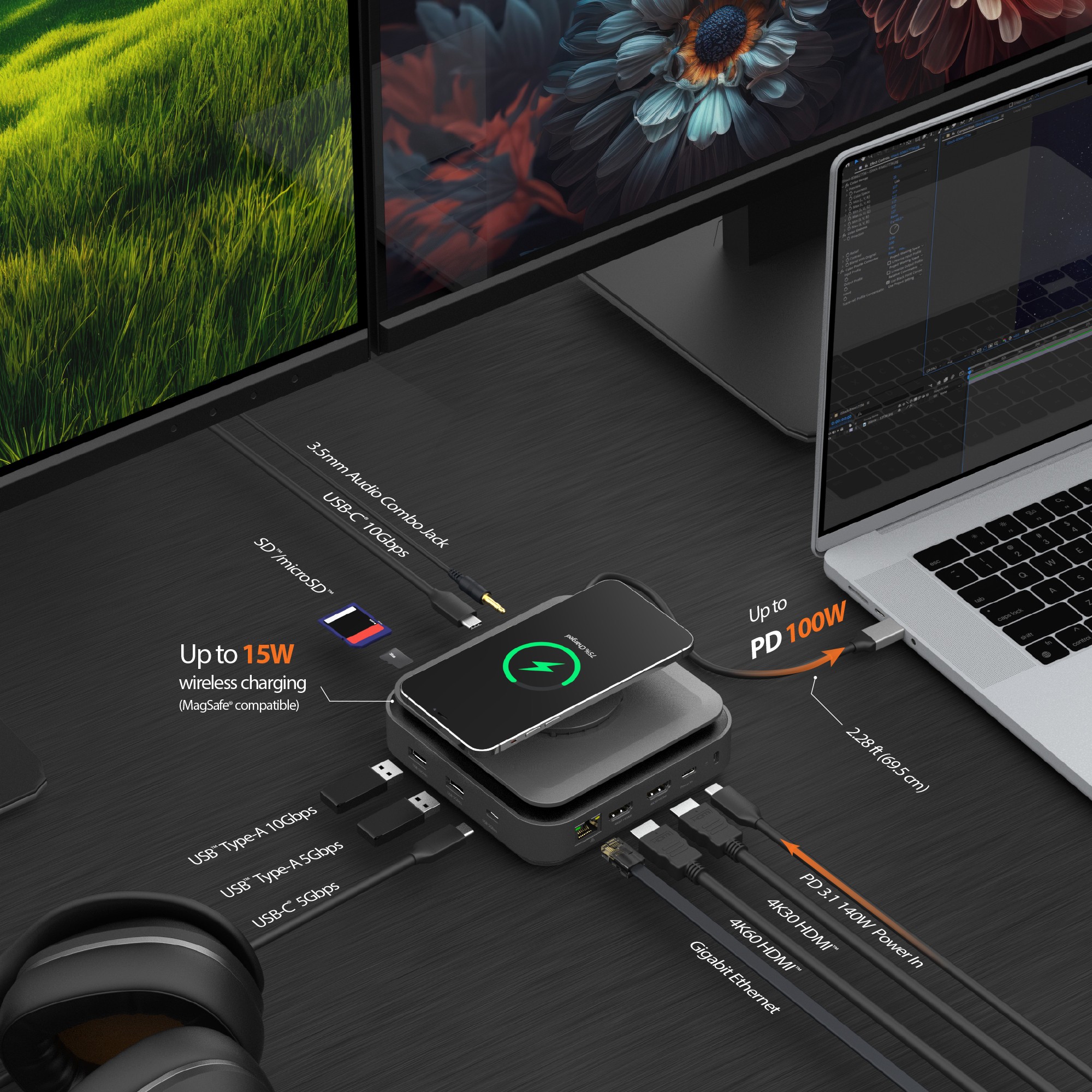 j5create JCD3199-N Station daccueil USB-C� Double HDMI 4K