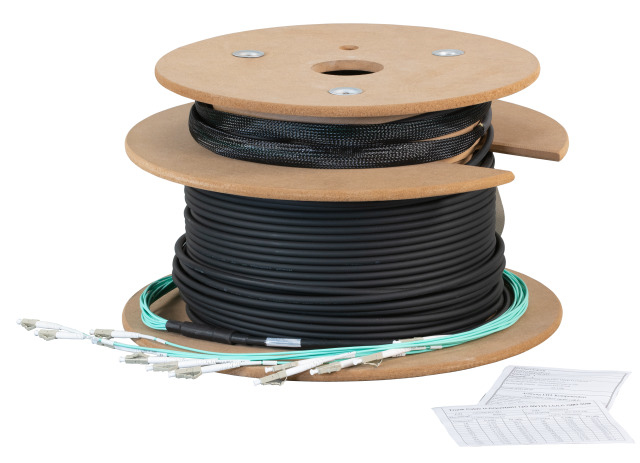 EFB Elektronik O8303L10OS2 c�ble de fibre optique 10 m 4x LC U-DQ(ZN) BH OS2 Noir, Bleu