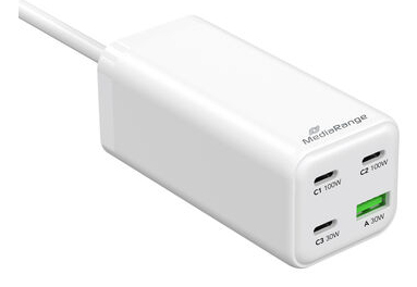 MediaRange MRMA124 chargeur dappareils mobiles Ordinateur portable, Smartphone, Tablette Blanc Secteur Charge rapide Int�rieure