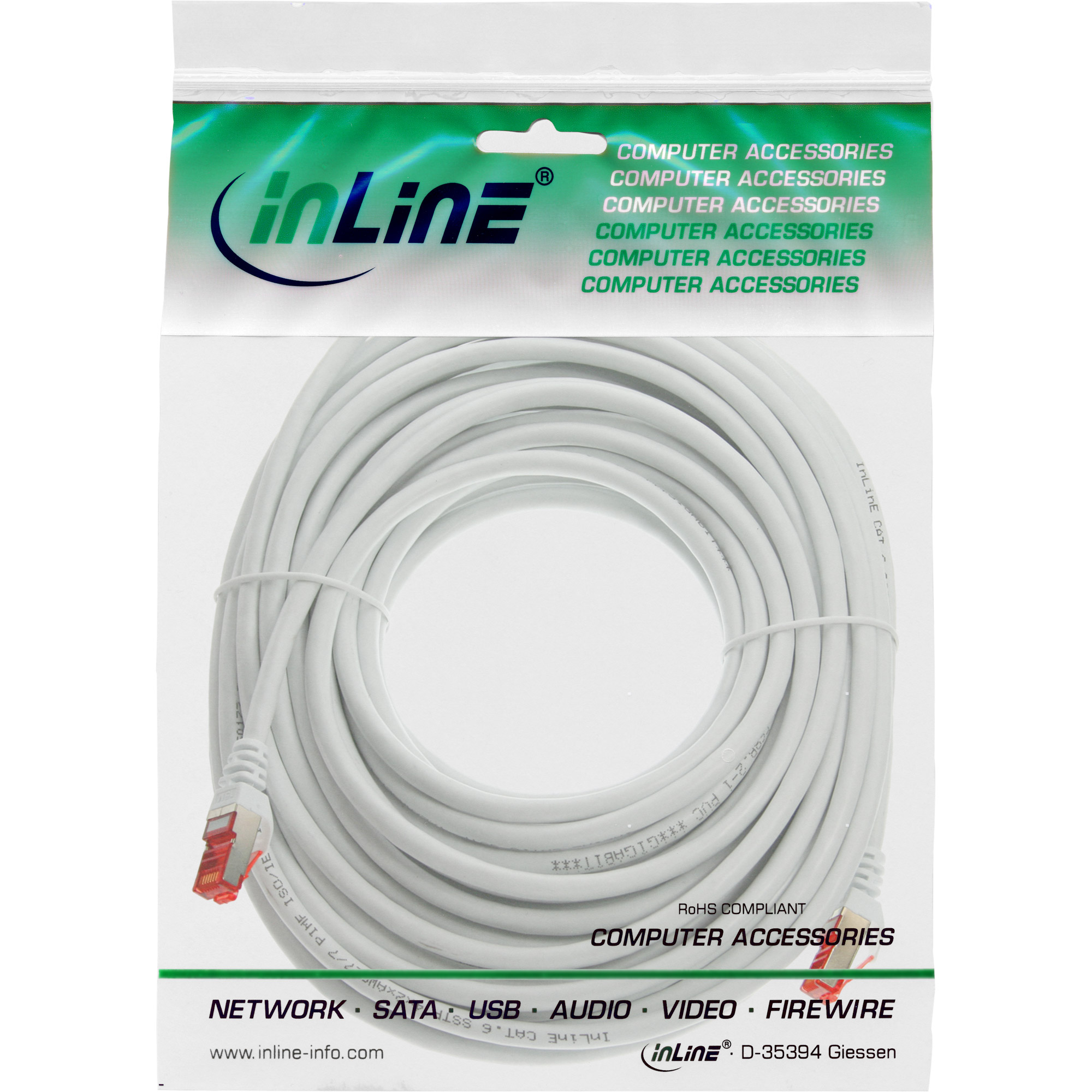 InLine Cat6 S/FTP 10m cable de red Blanco S/FTP (S-STP)