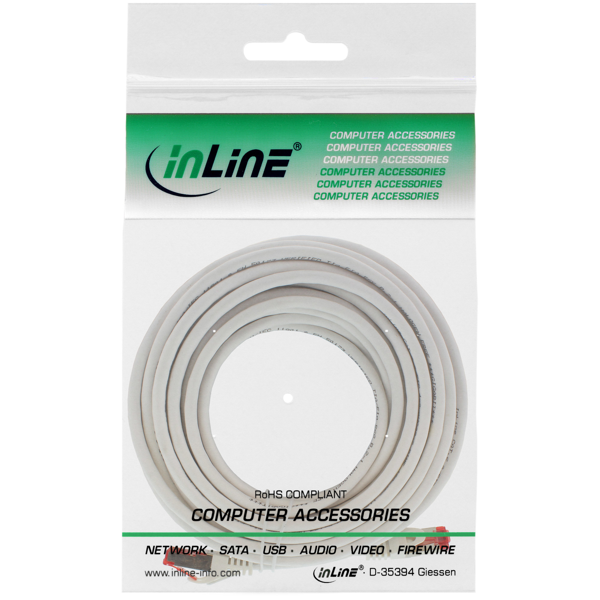 InLine Cat6 S/FTP 10m cable de red Blanco S/FTP (S-STP)