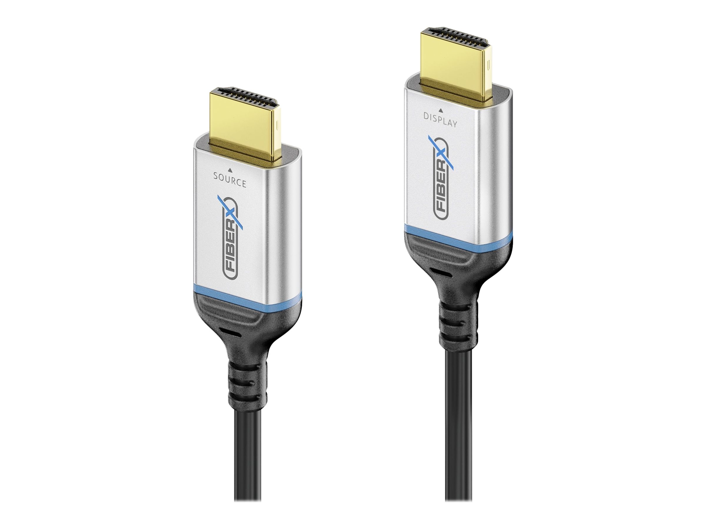 PureLink FiberX Series FX-I380 - Ultra High Speed - HDMI-Kabel - HDMI mnnlich zu HDMI mnnlich - 10 m - Hybrid Kupfer/Kohlefaser - Schwarz - rund, untersttzt 8K 60 Hz (7680 x 4320)