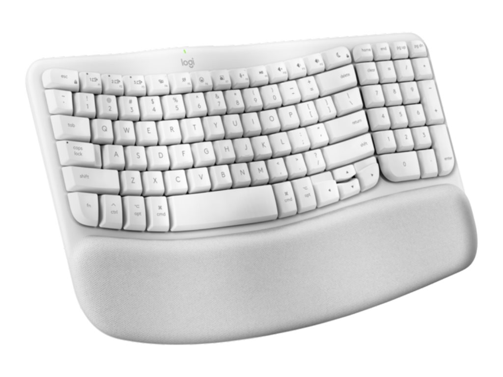 Logitech Wave Keys keyboard Office RF Wireless + Bluetooth QWERTY Danish, Finnish, Norwegian, Swedish White