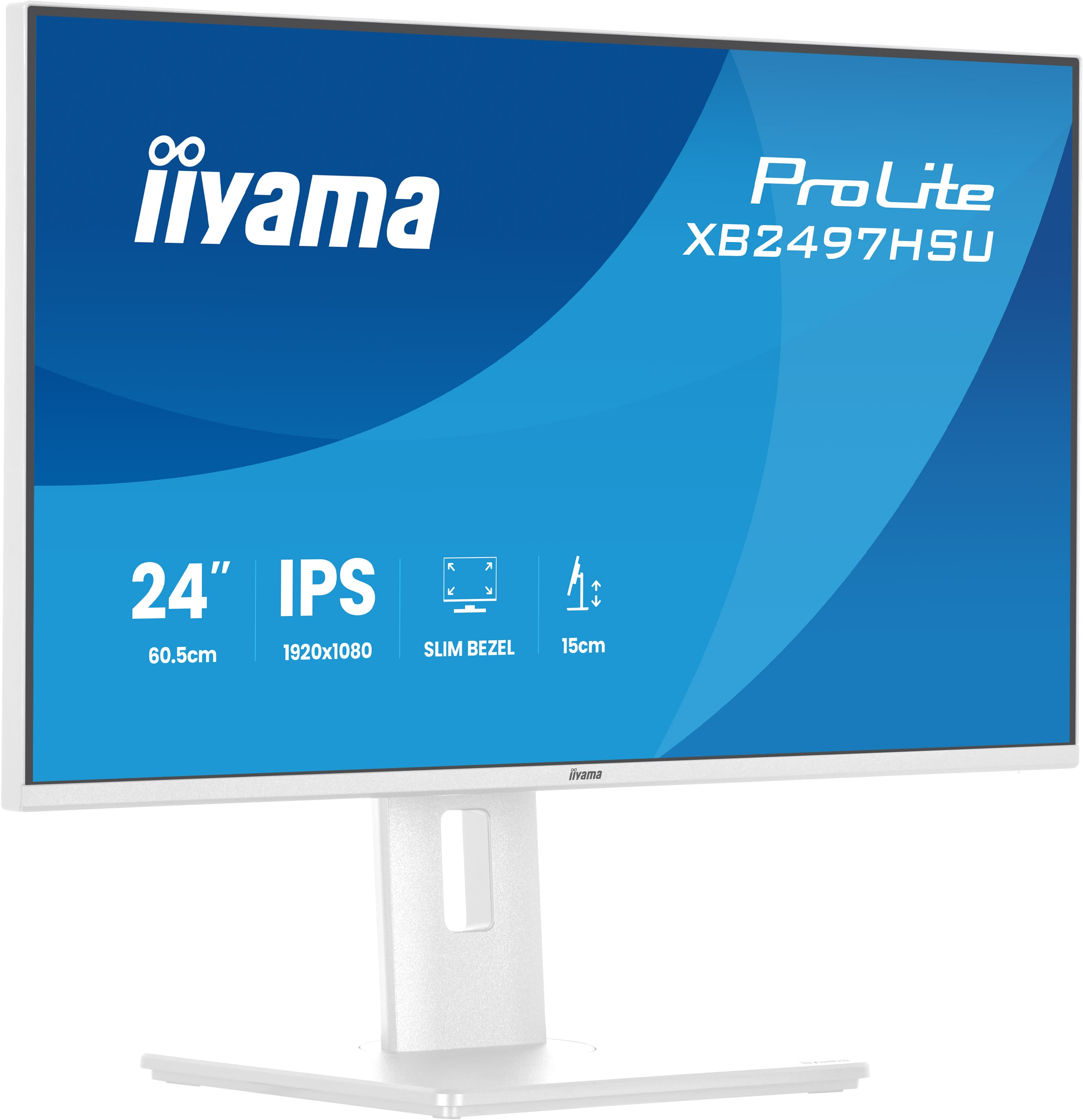 iiyama ProLite XB2497HSU-W1 Monitor PC 60,5 cm (23.8) 1920 x 1080 Pixel Full HD LED Bianco