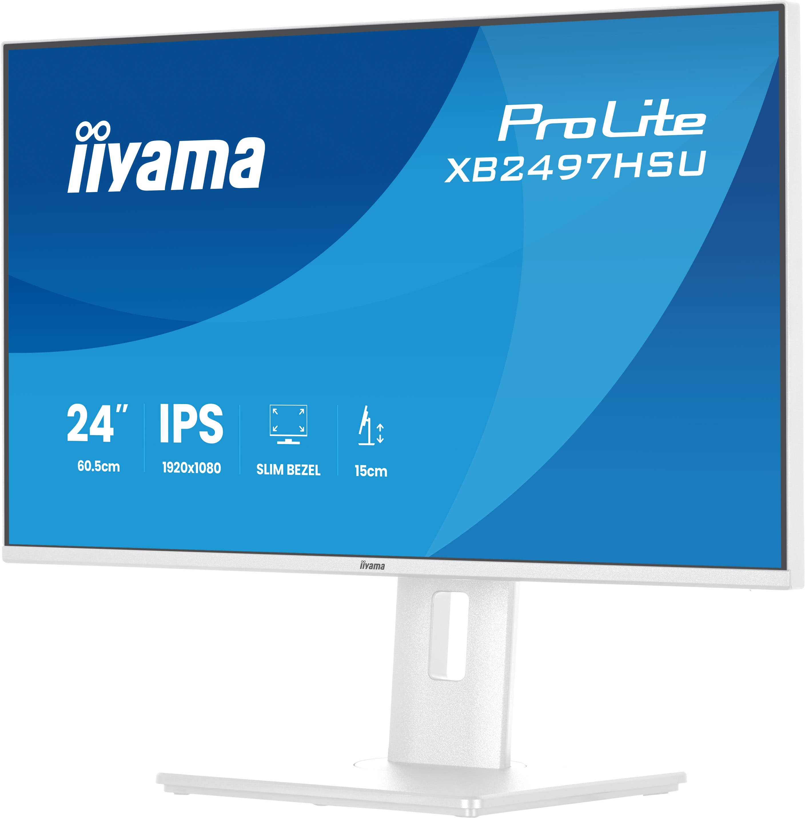 iiyama ProLite XB2497HSU-W1 Monitor PC 60,5 cm (23.8) 1920 x 1080 Pixel Full HD LED Bianco