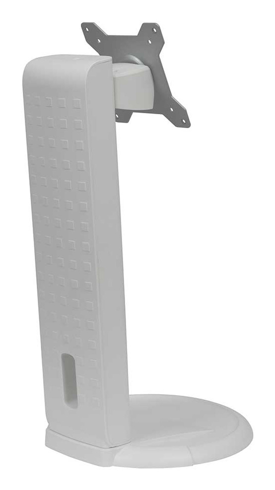 AG Neovo ES-02 - Aufstellung - f�r Flachbildschirm - ergonomisch - Kunststoff, Stahl - wei� - Bildschirmgr��e: 38.1-61 cm (15-24)