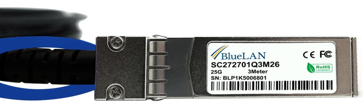 BlueOptics SFP28-DAC-3M-PS-BL InfiniBand cable Black