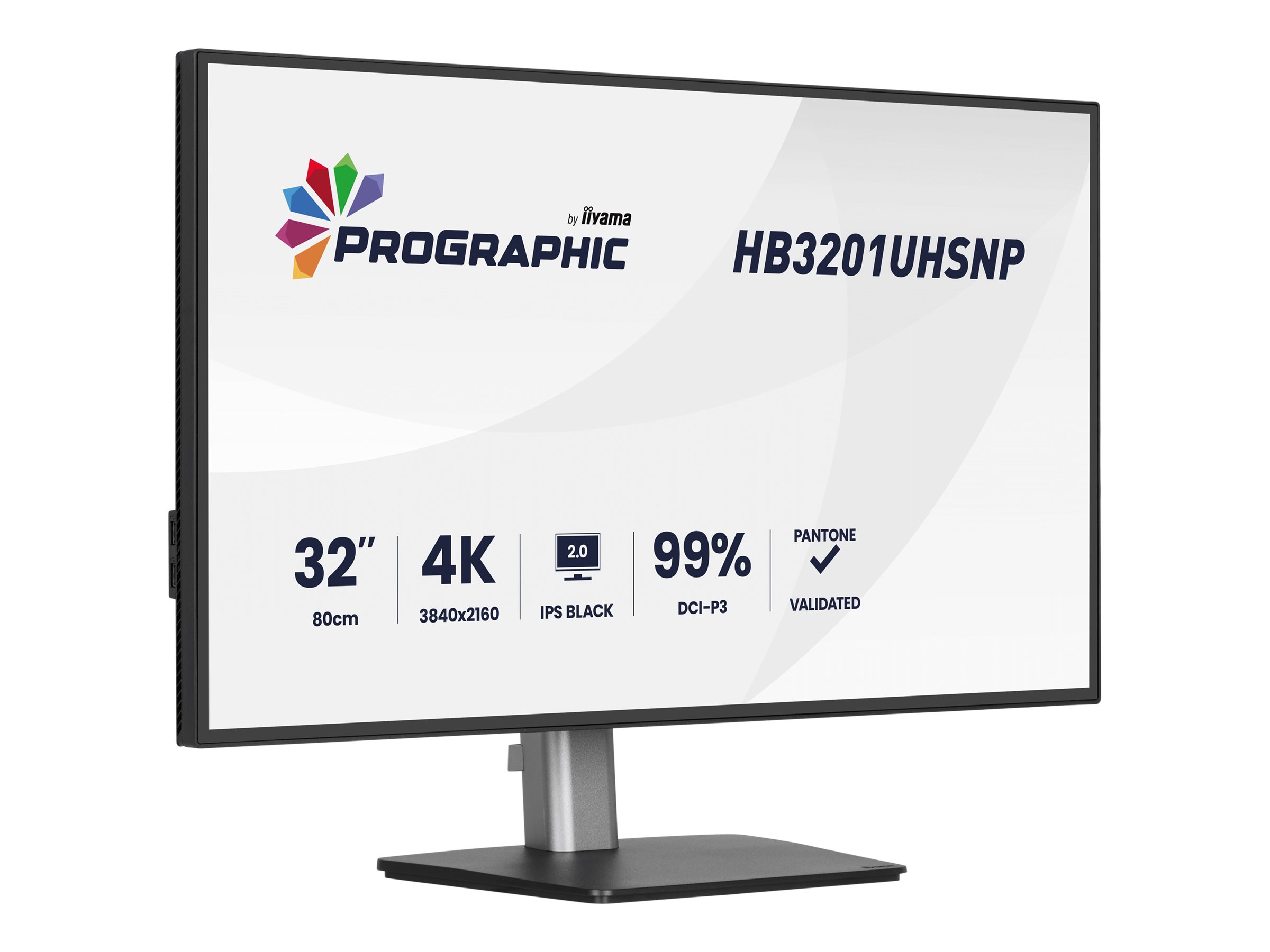 iiyama ProGraphic HB3201UHSNP-B1 �cran plat de PC 80 cm (31.5) 3840 x 2160 pixels 4K Ultra HD Noir