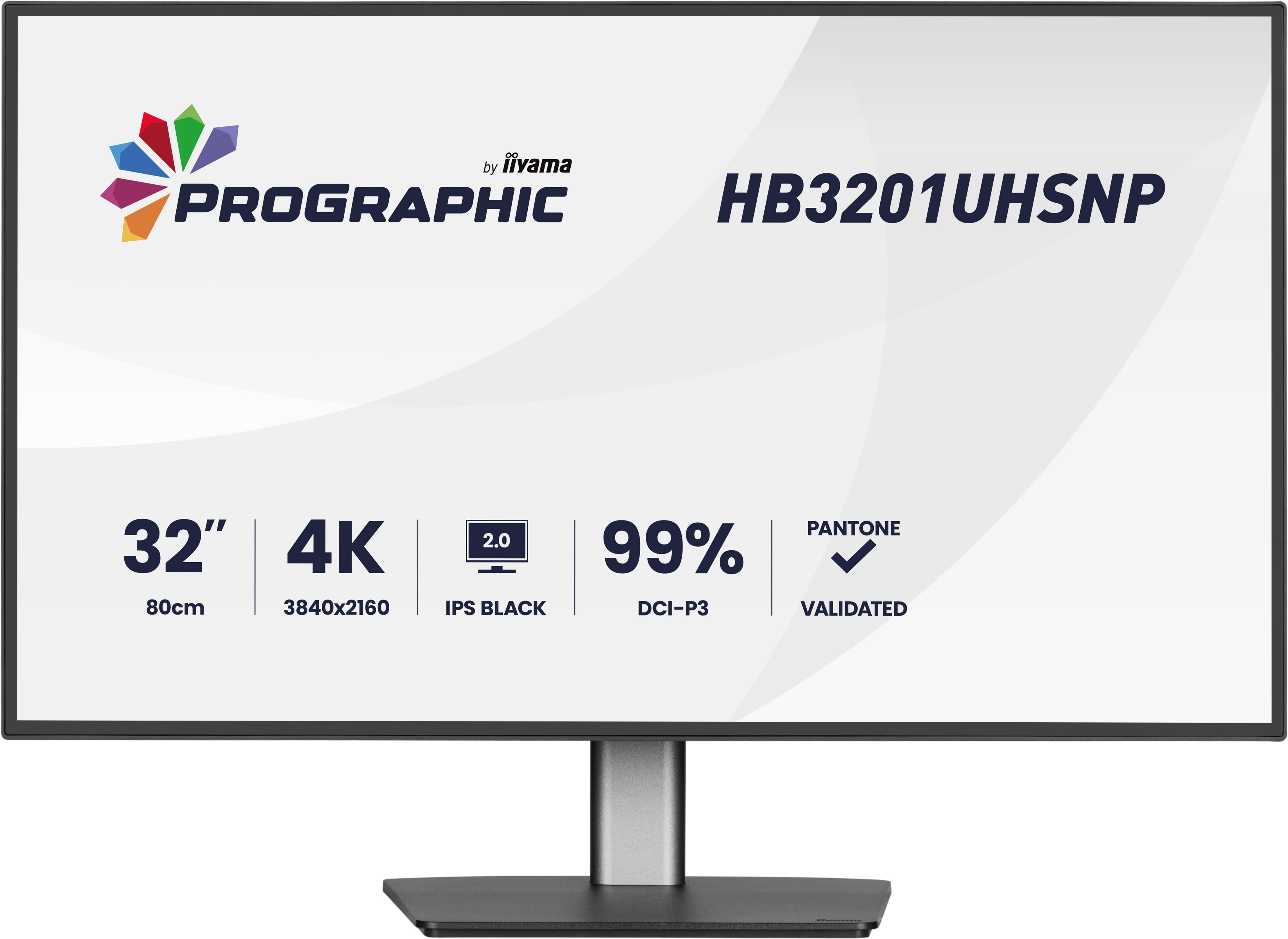 iiyama ProGraphic HB3201UHSNP-B1 �cran plat de PC 80 cm (31.5) 3840 x 2160 pixels 4K Ultra HD Noir