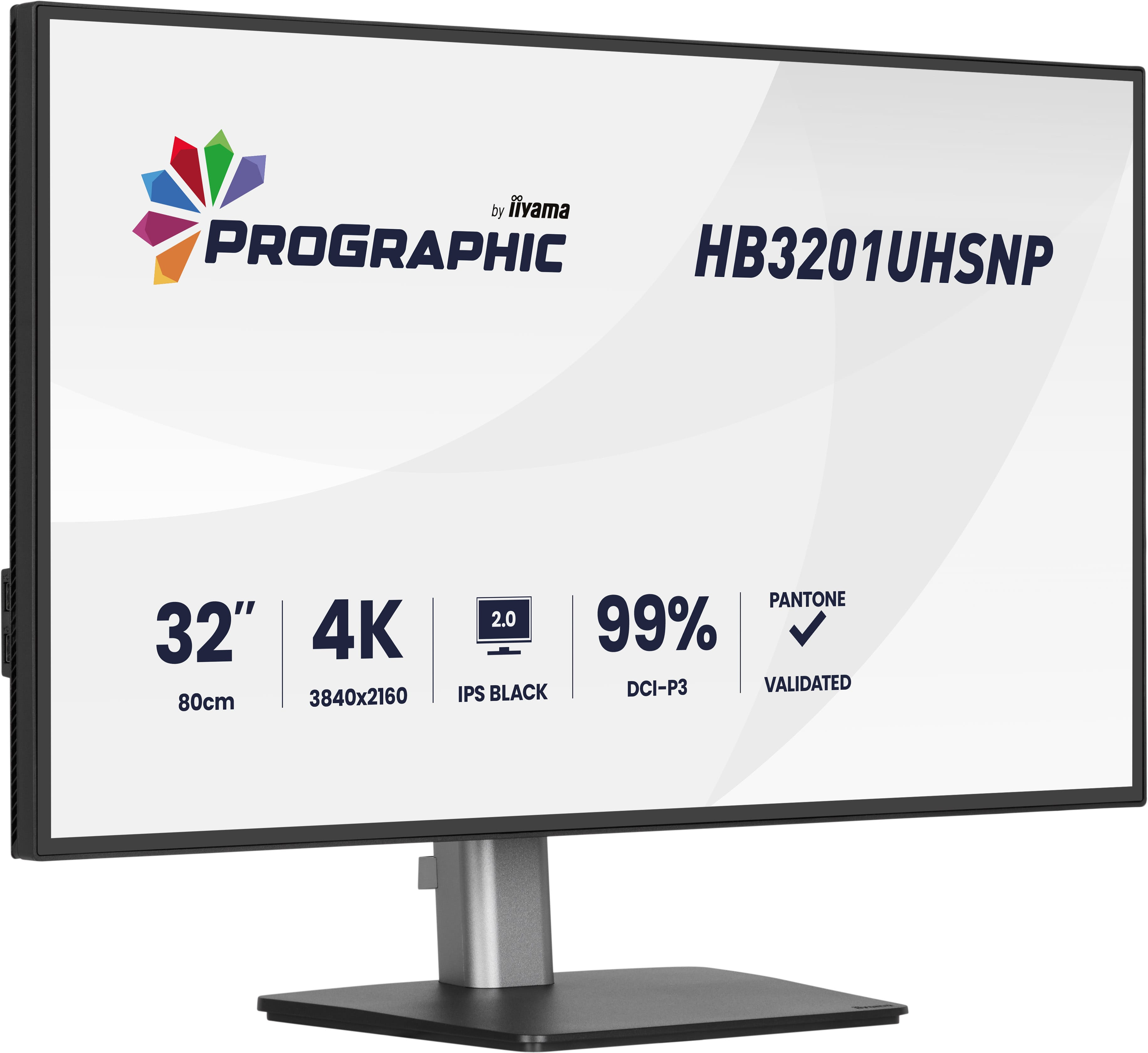 iiyama ProGraphic HB3201UHSNP-B1 �cran plat de PC 80 cm (31.5) 3840 x 2160 pixels 4K Ultra HD Noir