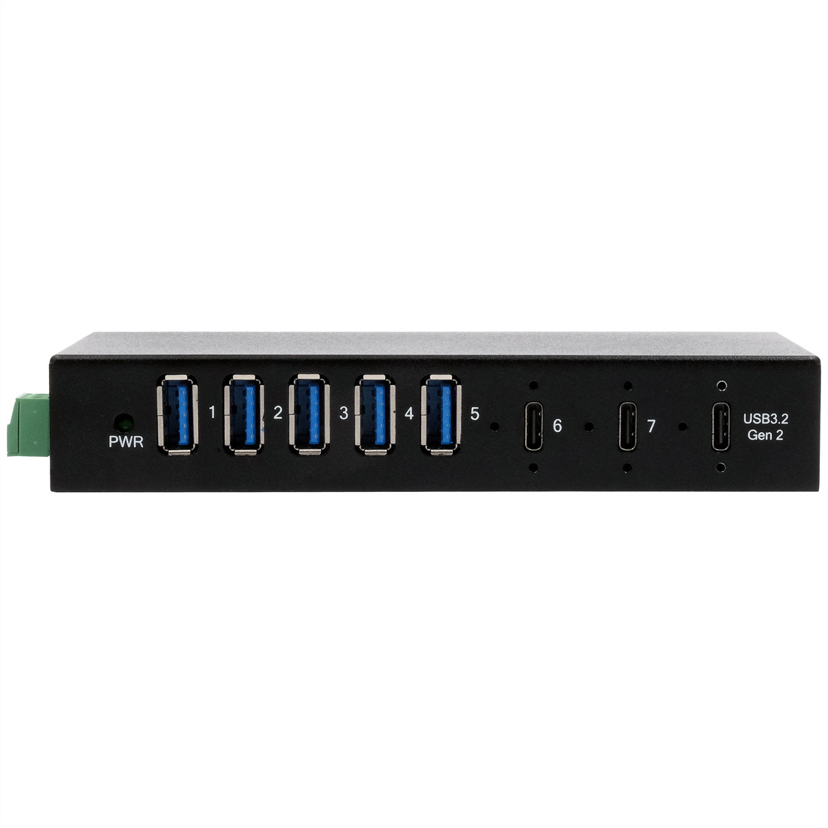 Exsys USB 3.2 Gen 2 HUB 7-Port 2xC und 5xA-Anschlsse inkl.Netzteil