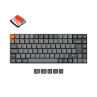 Keychron K3 Max grau/orange DE-Layout Gateron Low Profile 2.0 Mechanical Red Hot-Swap