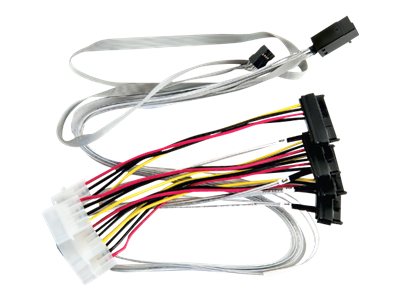 Microchip Technology 2280100-R cable Serial Attached SCSI (SAS) 0,8 m 6 Gbit/s Multicolor, Blanco