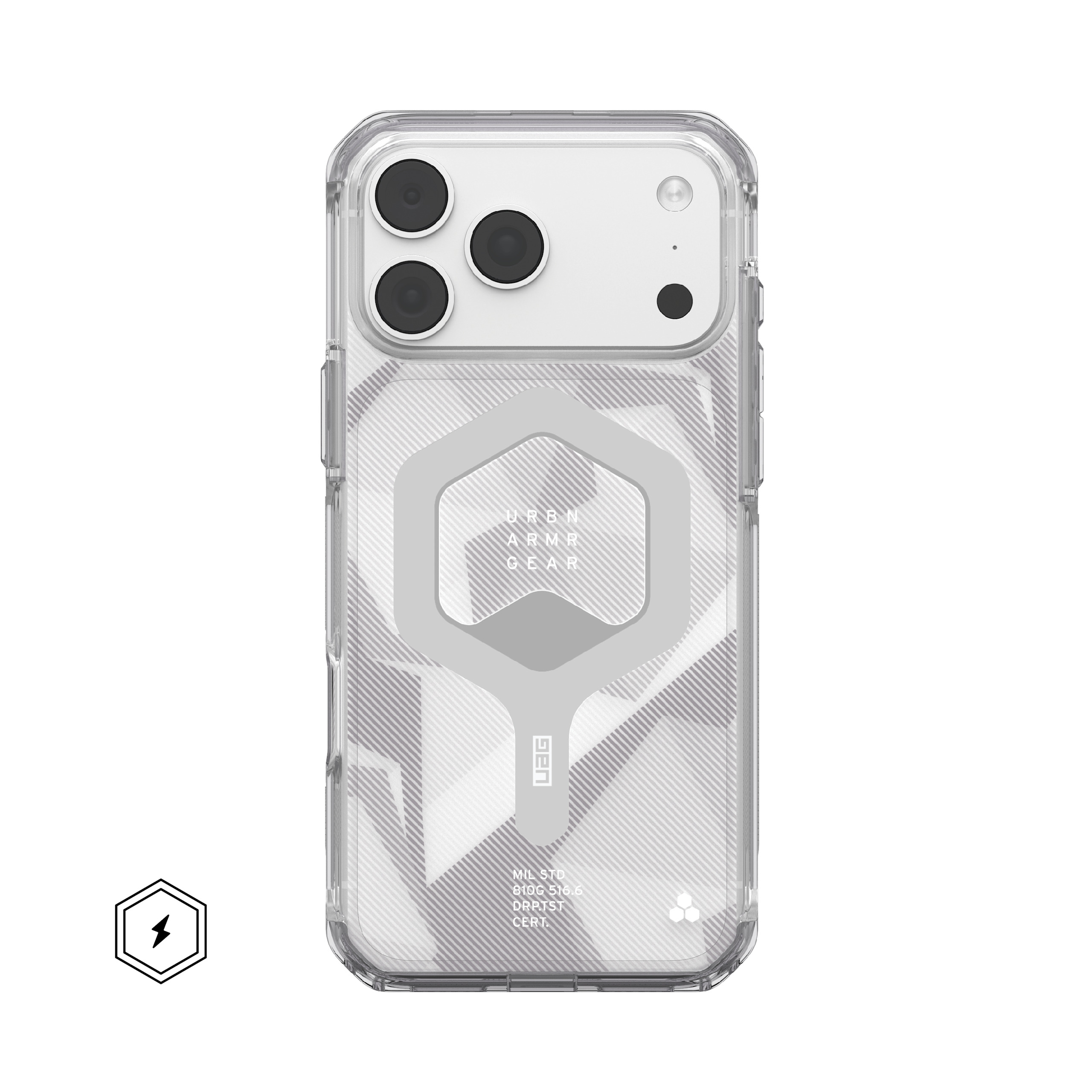 Urban Armor Gear Plyo custodia per cellulare 17,5 cm (6.9) Cover Trasparente, Grigio