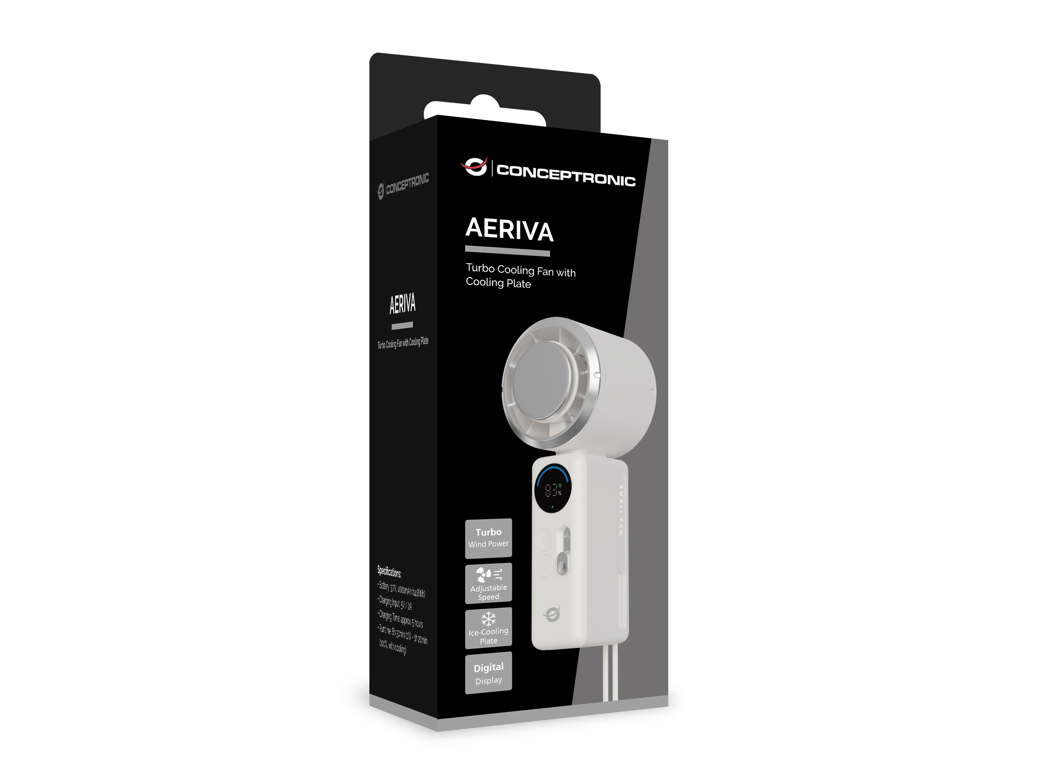 Conceptronic AERIVA03C nebulizzatore e ventilatore portatile personale Crema