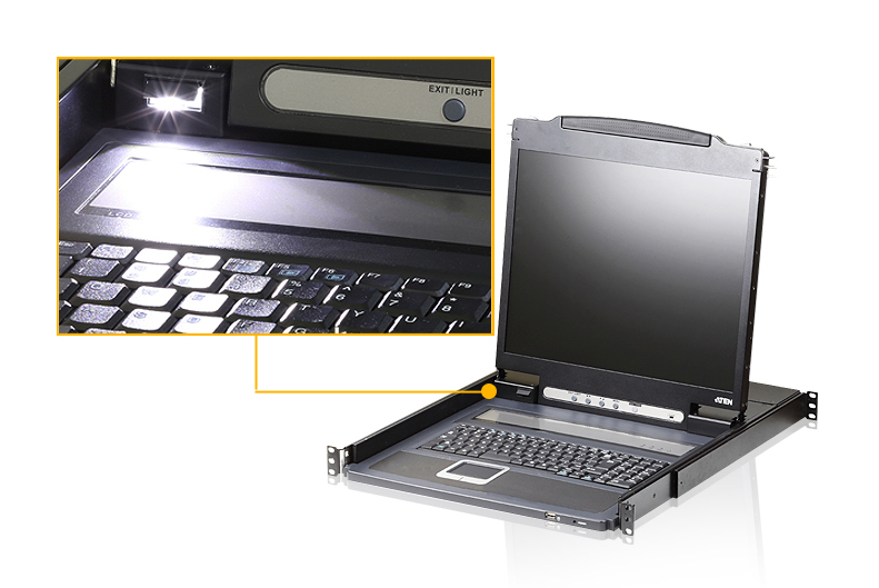 ATEN CL3000N console a rack 48,3 cm (19) 1280 x 1024 Pixel Alluminio Nero 1U