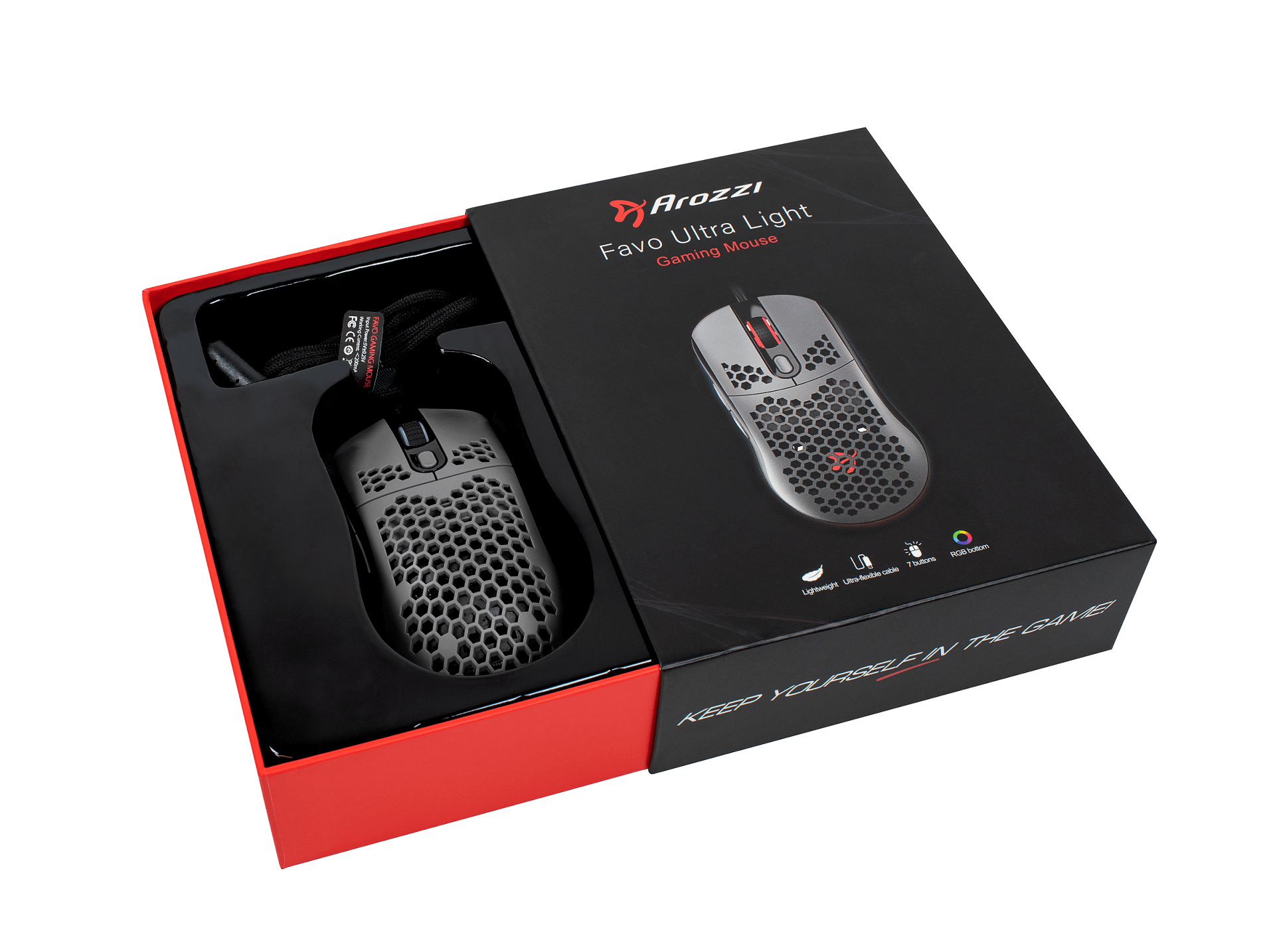 Arozzi Favo mouse Right-hand USB Type-A Optical 16000 DPI