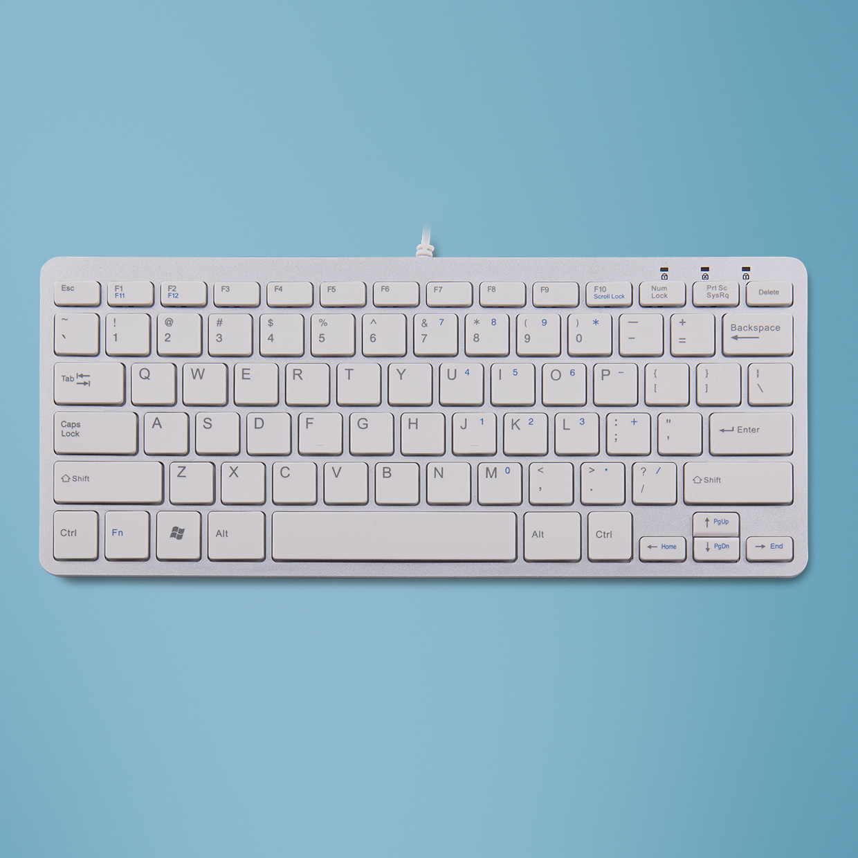 R-Go RGOECQYW  R-Go Tools Compact R-Go Clavier , QWERTY (US), blanc,  filaire