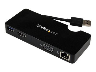 StarTech.com Travel Docking Station for Laptops - HDMI or VGA - USB 3.0