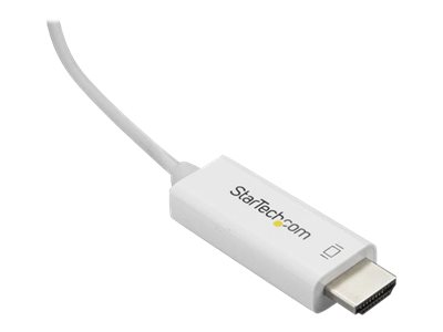 StarTech.com Adaptateur USB-C vers HDMI 3m - Cble Vido USB Type C vers HDMI 2.0 - 4K60Hz - Compatible Thunderbolt 3 - Convertisseur USB-C  HDMI - DP 1.2 Alt Mode HBR2 - Blanc