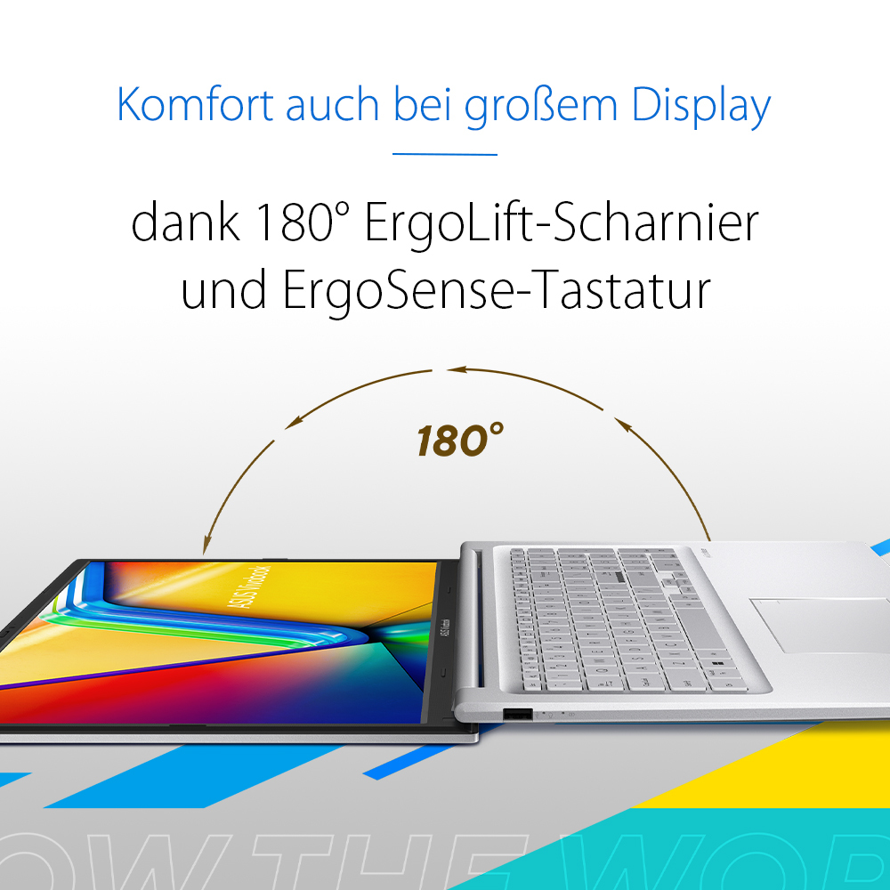 ASUS Vivobook 17 X1704VA-AU836W Intel Core 5 120U Laptop 43.9 cm (17.3) Full HD 16 GB DDR4-SDRAM 512 GB SSD Wi-Fi 6 (802.11ax) Windows 11 Home German Blue