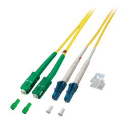 EFB Elektronik Duplex Jumper LC-SC/APC 9/125�, OS2, LSZH, gelb, 2.0mm, 35m