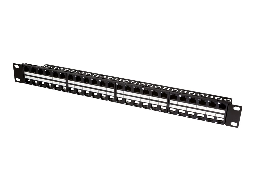 LogiLink Patch Panel - UTP - RJ-45 X 48 - Schwarz, RAL 9005 - 1U - 48.3 cm (19)