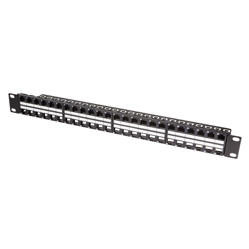 LogiLink Patch Panel - UTP - RJ-45 X 48 - Schwarz, RAL 9005 - 1U - 48.3 cm (19)