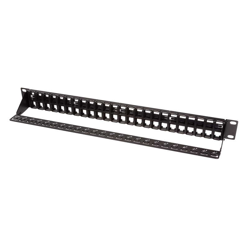 LogiLink Patch Panel - UTP - RJ-45 X 48 - Schwarz, RAL 9005 - 1U - 48.3 cm (19)