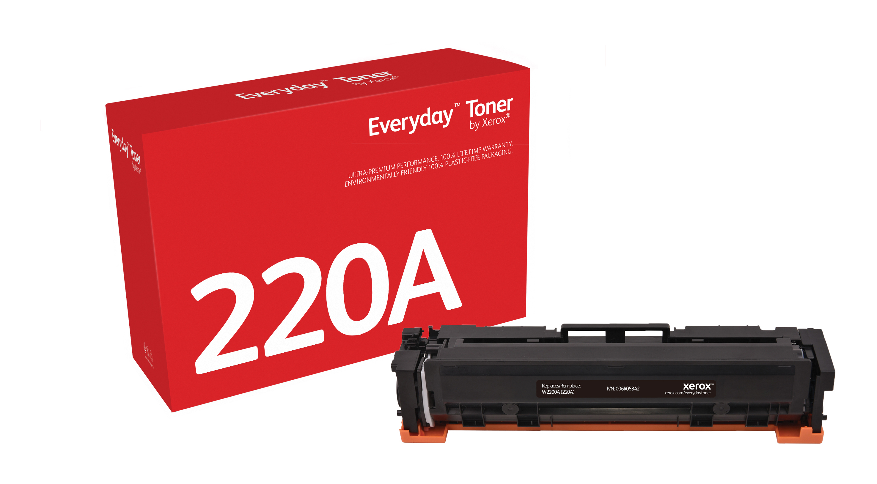 Everyday Black Toner by Xerox compatible with HP 220A (W2200A), Standard capacity