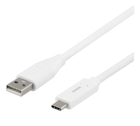 Deltaco USBC-1009M - 1 m - USB C - USB A - USB 2.0 - 480 Mbit/s - Wei