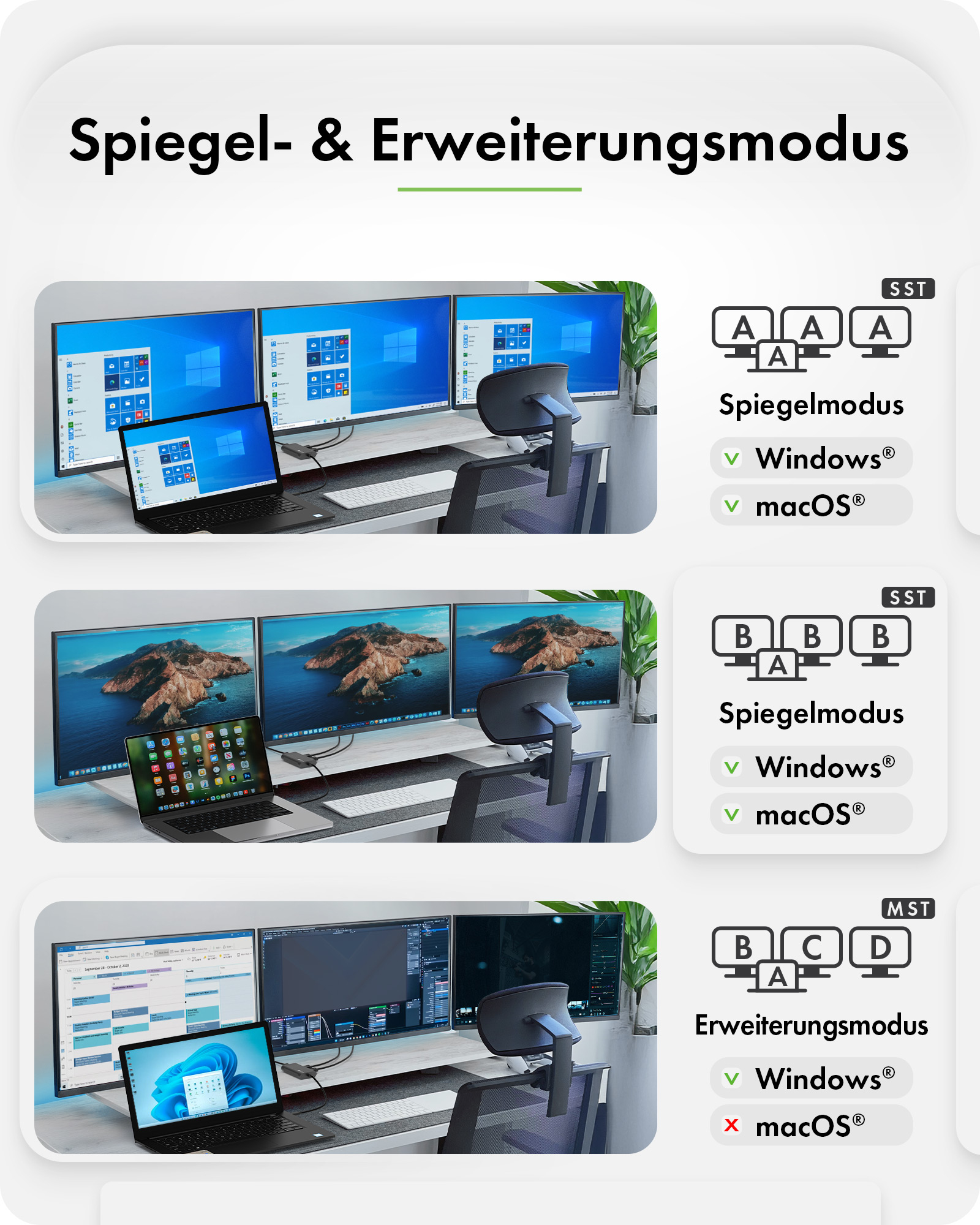 ICY BOX Adattatore da USB Type-C a 3x HDMI
