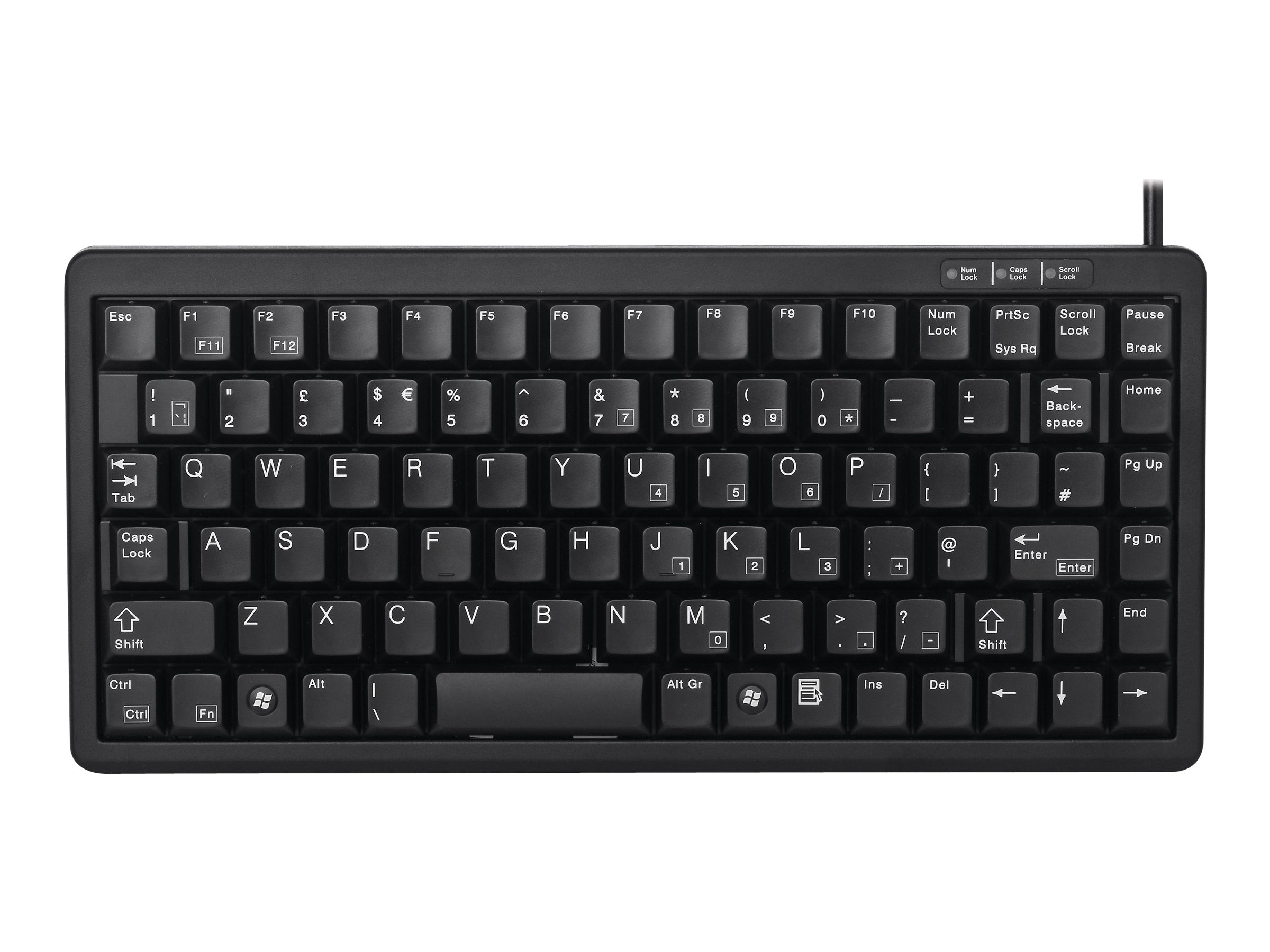 CHERRY Compact keyboard, Combo (USB + PS/2), ES tastiera Ufficio USB + PS/2 QWERTY Nero