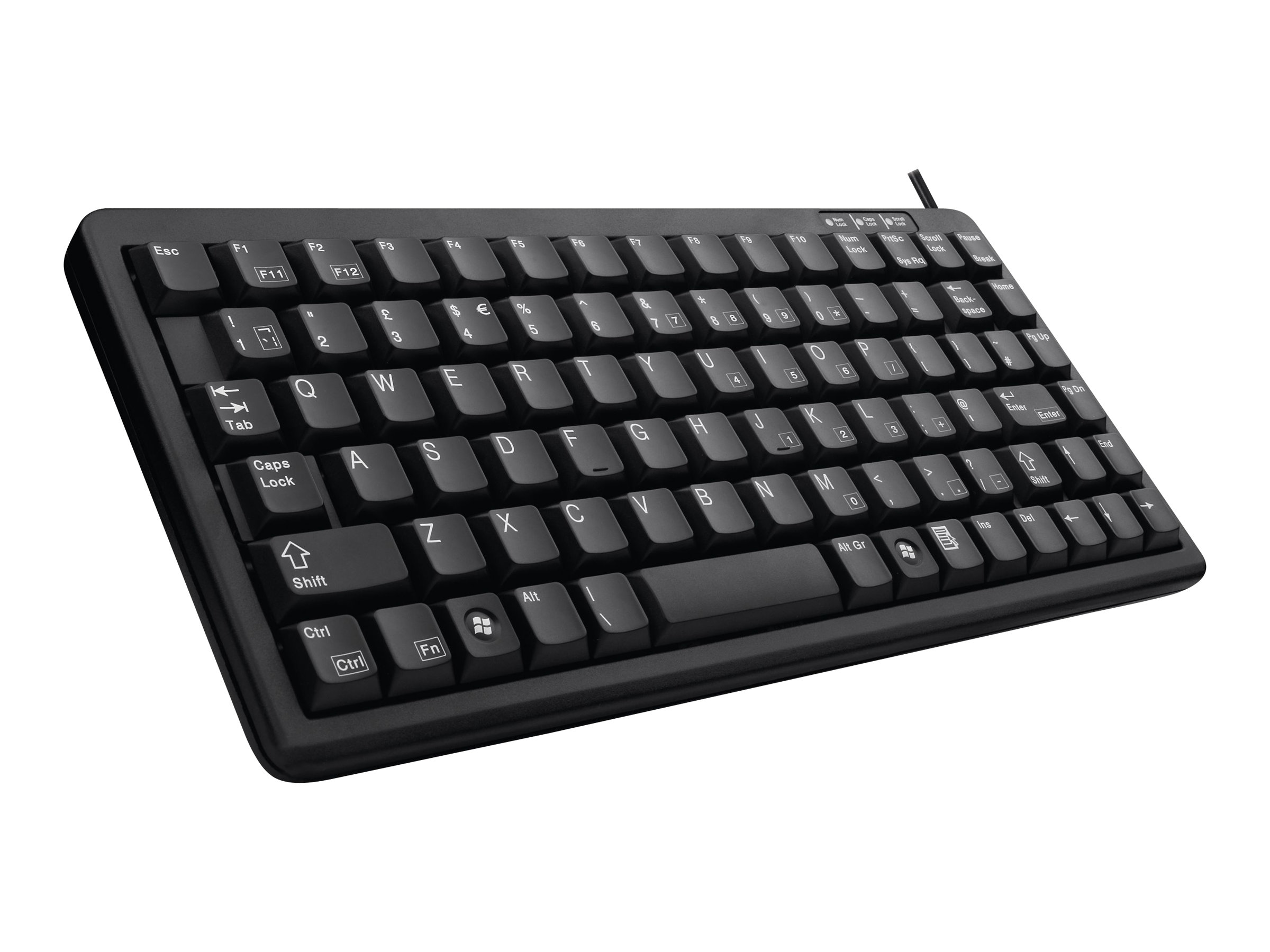 CHERRY Compact keyboard, Combo (USB + PS/2), ES teclado Oficina USB + PS/2 QWERTY Negro