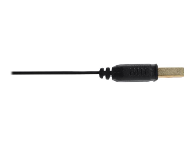 InLine USB 2.0 Flat Cable Type A male / female gold plated black 2m