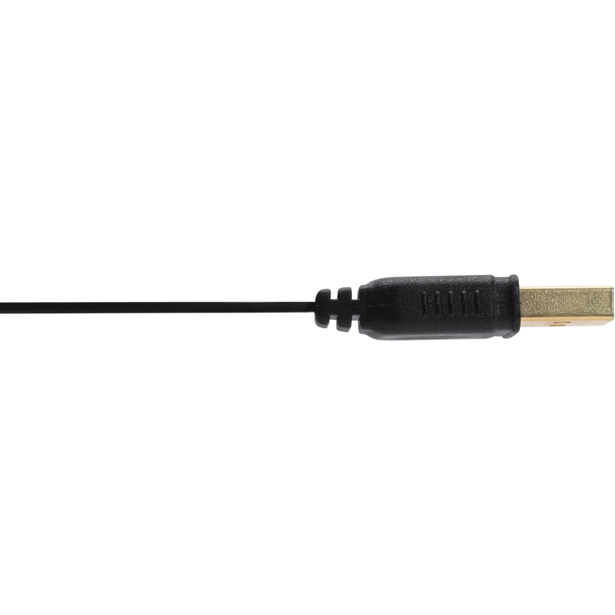 InLine USB 2.0 Flat Cable Type A male / female gold plated black 2m