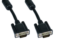 Cables Direct 1m SVGA - 1 m - VGA (D-Sub) - VGA (D-Sub) - Schwarz - Silber - Mnnlich/Mnnlich - 100 MHz