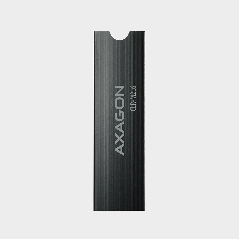 Axagon CLR-M2L6 computer cooling system M.2 NVMe SSD, Solid-state drive Heatsink/Radiatior Black 1 pc(s)