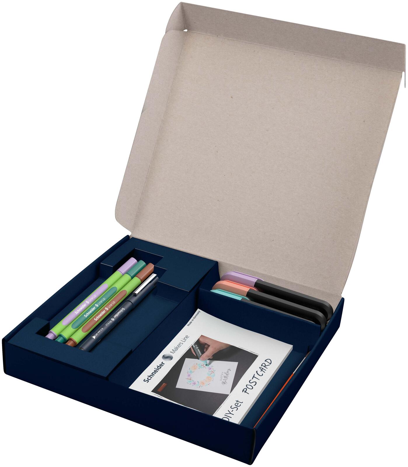 Schneider Schreibger�te Postkarten wei� DIY Set