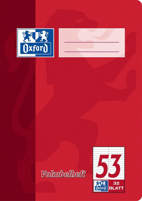 Oxford 100050383 writing notebook A5 Red