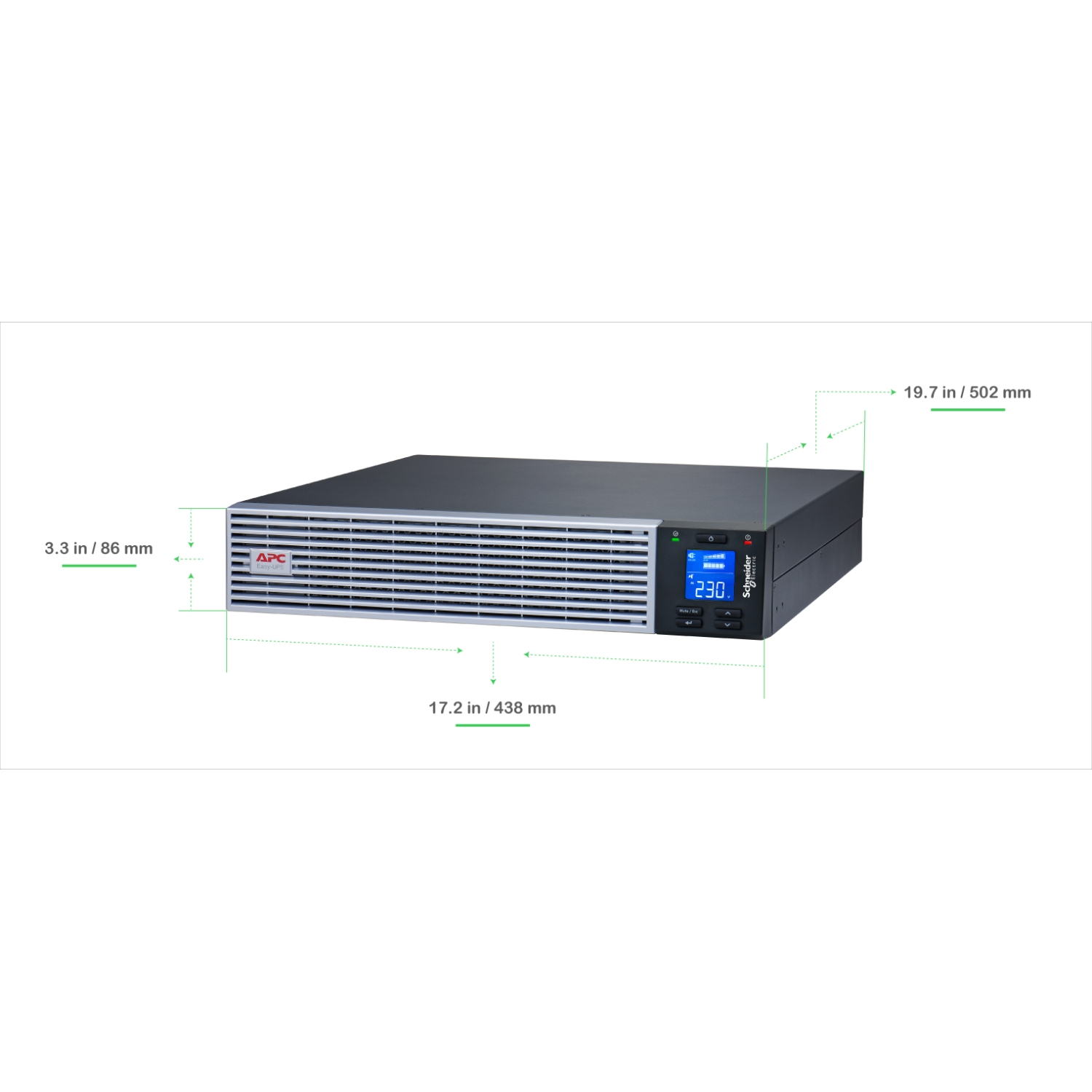APC Easy UPS SRV - Onduleur on-line 2kVA Bat Lithium-Ion Tour/Rack 1 ph 230V - IEC