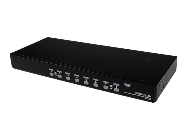 StarTech.com Switch KVM USB PS/2 a 8 porte montabile a rack 1U, con OSD