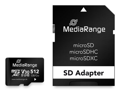 MEDIARANGE SD MicroSD Card Uhs-1 Cl.10 inkl. Adapter - Micro - Secure Digital (SD)