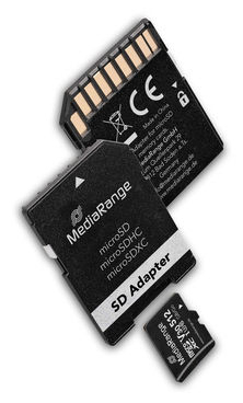 MEDIARANGE SD MicroSD Card Uhs-1 Cl.10 inkl. Adapter - Micro - Secure Digital (SD)