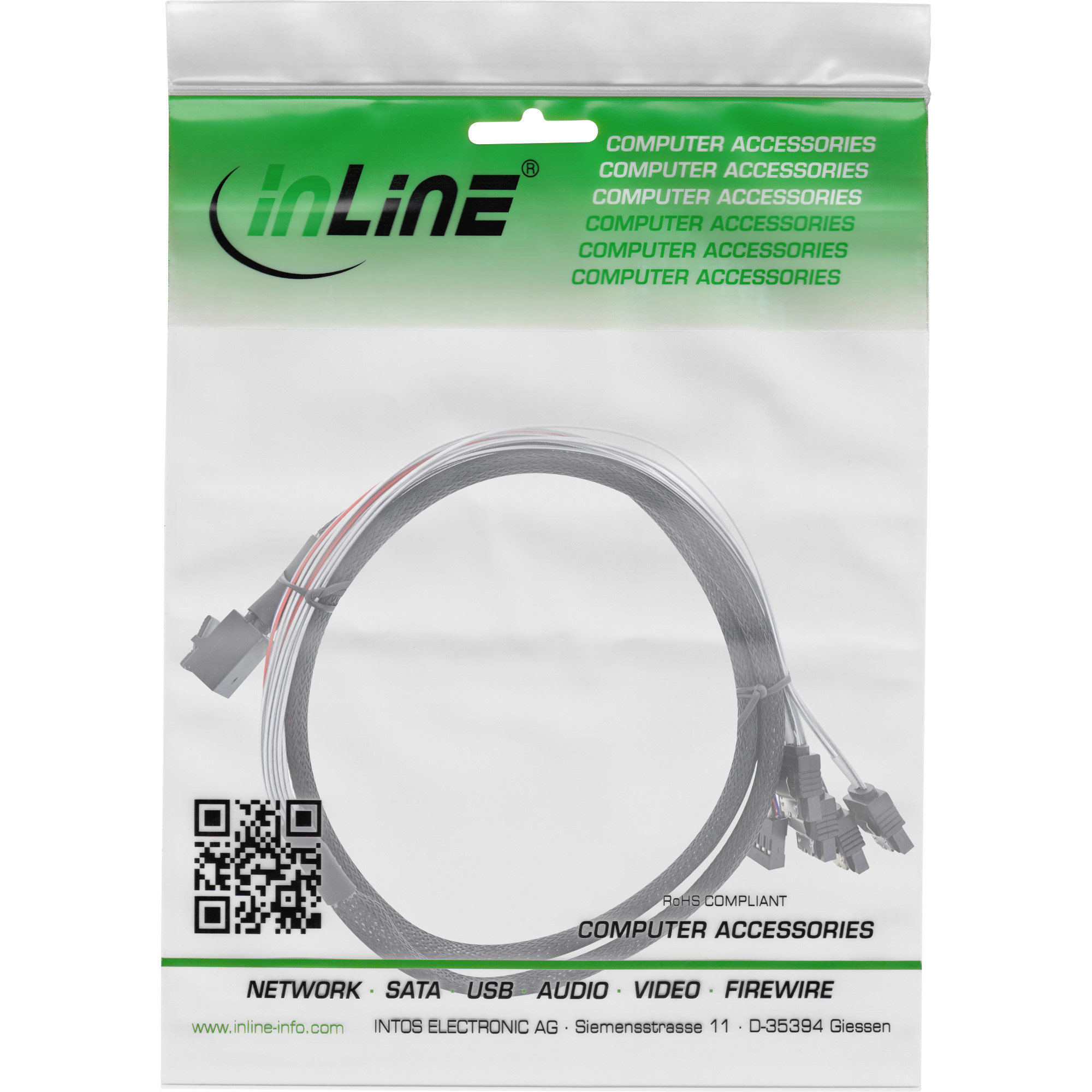 InLine 27630B c�ble Serial Attached SCSI (SAS) 1 m Noir