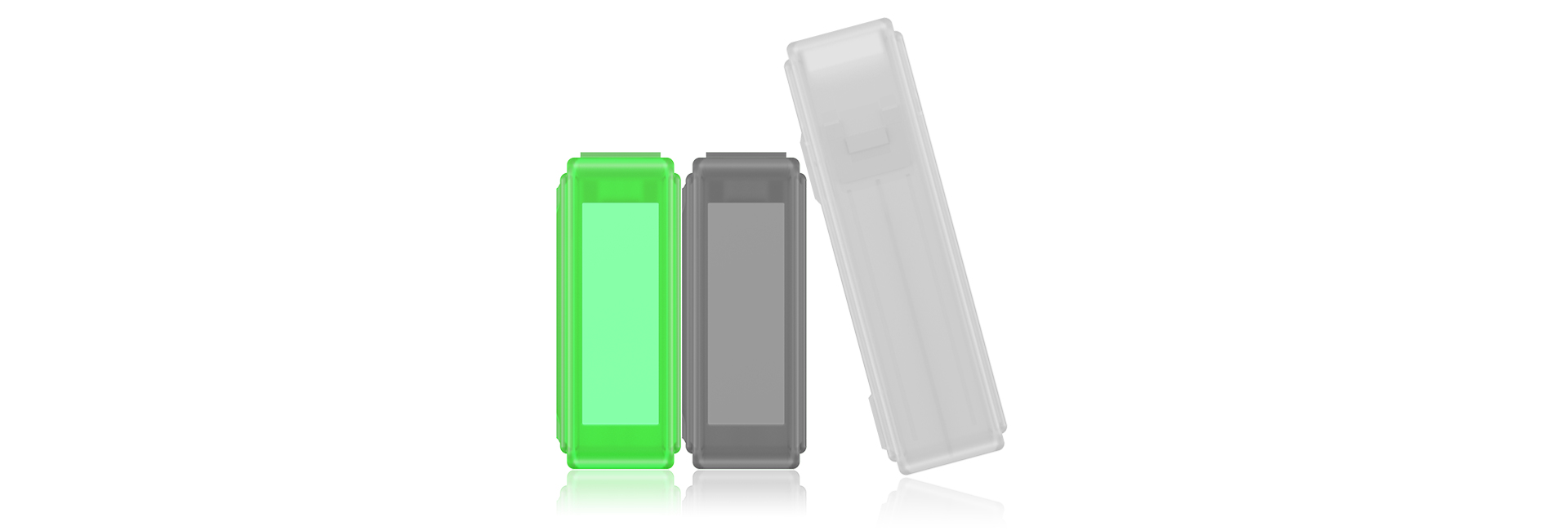 ICY BOX IB-AC6025-3 Pouch case Plastic Green, Grey, White
