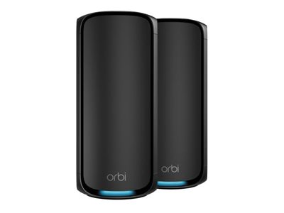 NETGEAR Orbi 970 Series Quad-Band WiFi 7, 2-Pack Quad-band (2.4 GHz / 5 GHz-1 / 5 GHz-2 / 6 GHz) Wi-Fi 6 (802.11ax) Noir 3 Interne