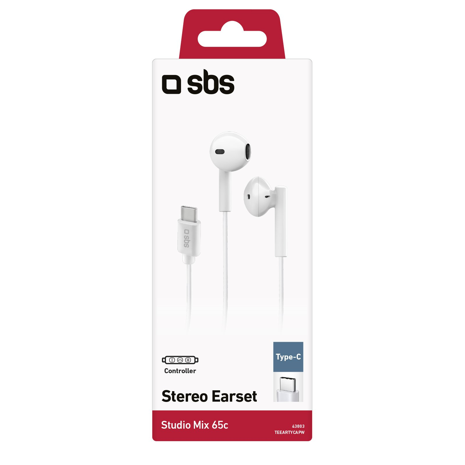 SBS Studio Mix 65c Écouteurs Avec fil Ecouteurs Appels/Musique USB Type-C  Blanc