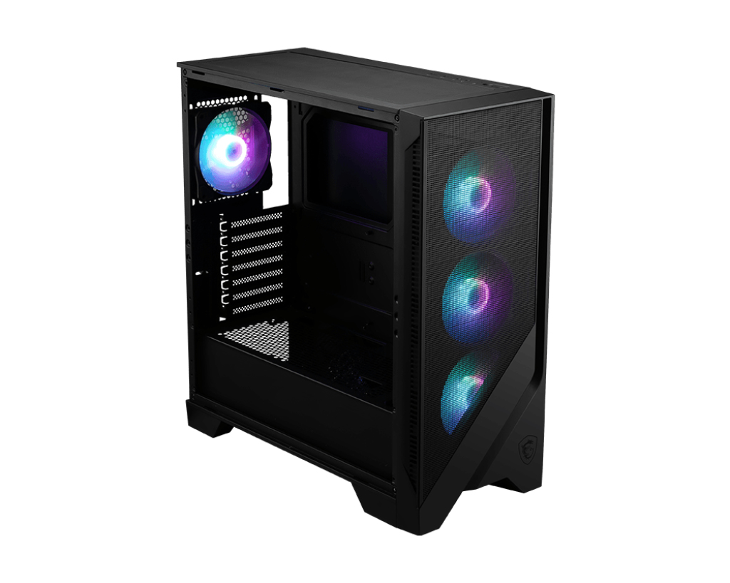 MSI MAG FORGE 320R AIRFLOW computer case Micro Tower Black, Transparent