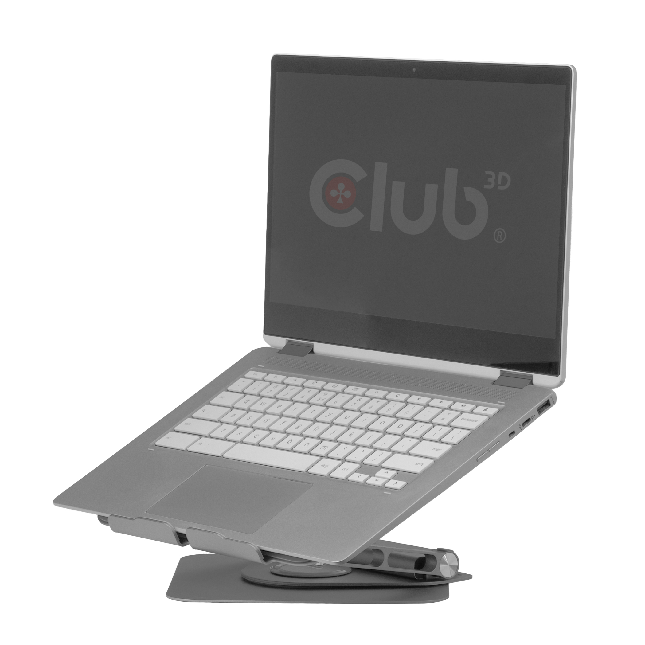 CLUB3D Adjustable Aluminium Laptop Stand with USB-C� Hub